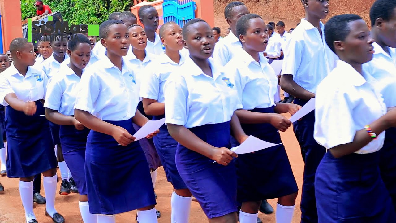 Muhanga Progressive Secondary School Students Singing Their School Anthem