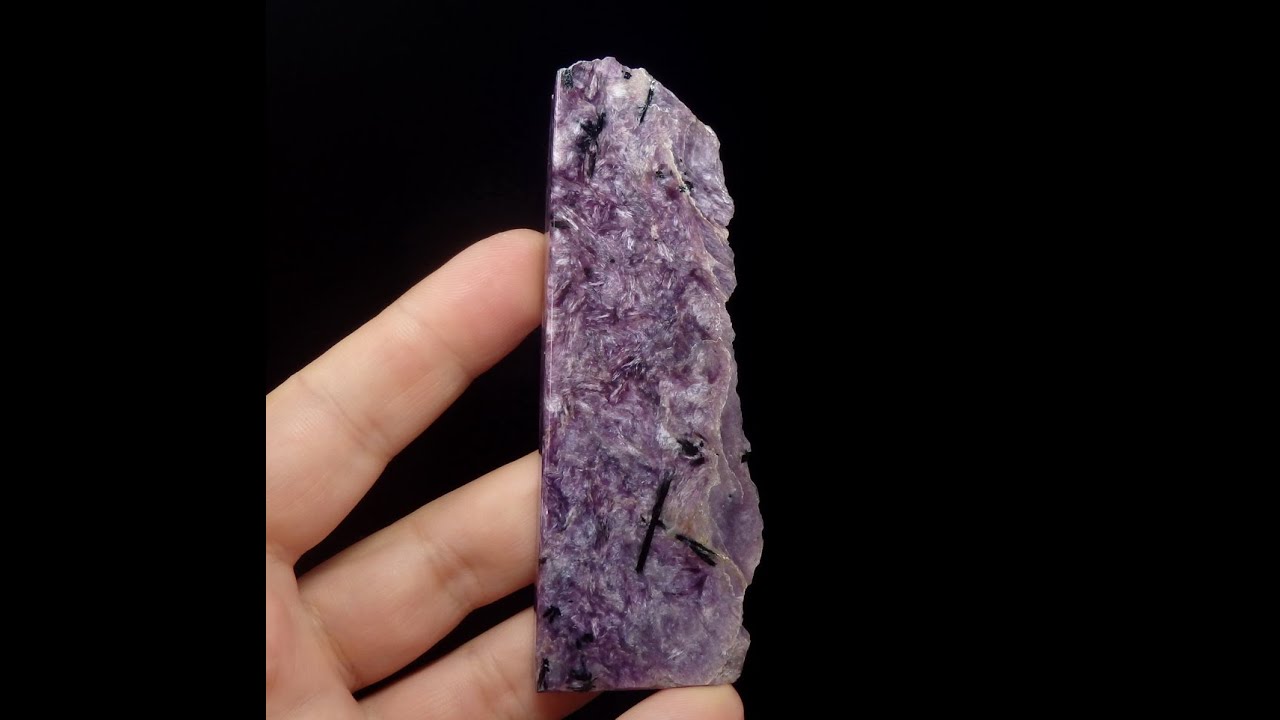 Pierre Charoite Russe 14,00 Carats Cabochon Naturel - Couleur Pourpre Translucide, Sans Traitement, Pierre Fine