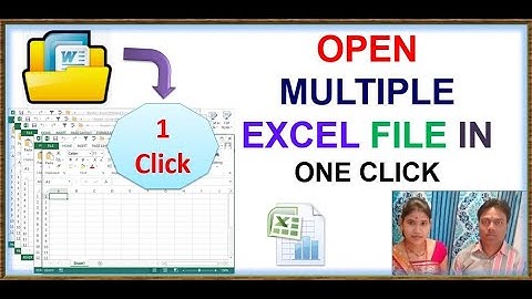 How To Open Multiple Excel Files At Once In One Click | excel