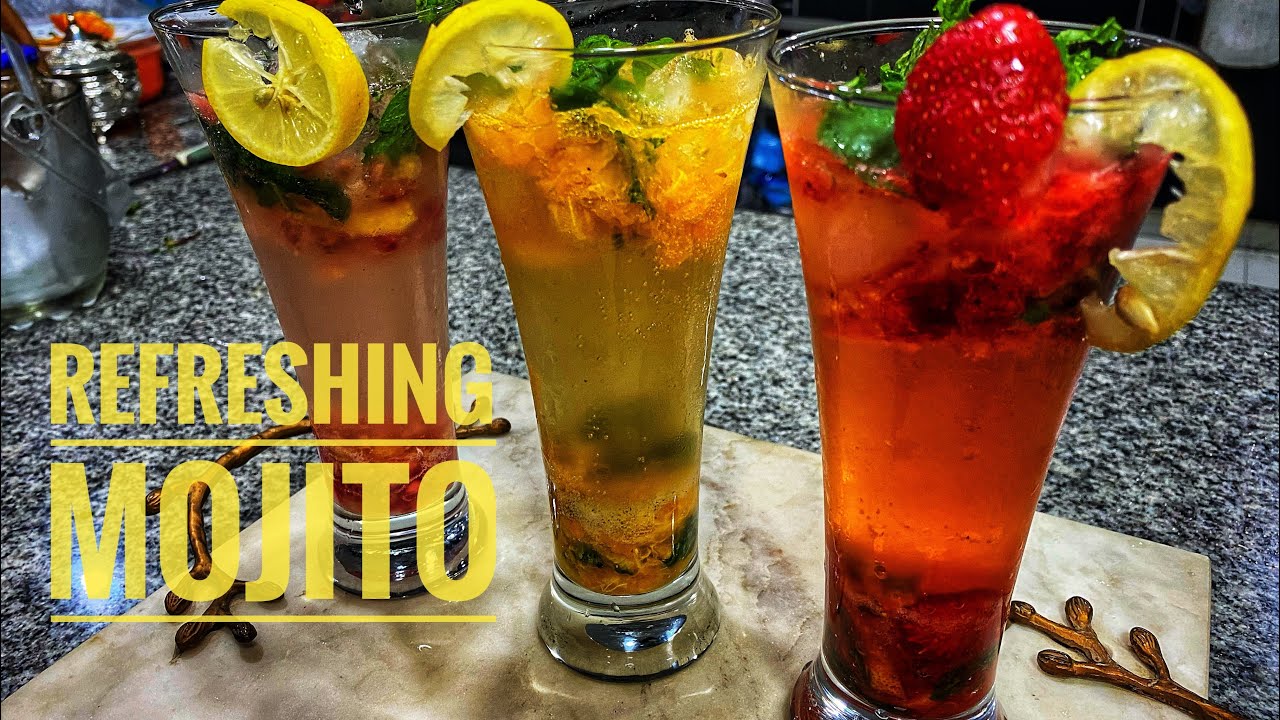 Refreshing Fruit Mojito | Pomegranate Mojito | Orange | Summer | Strawberry Drink | Ramadan Special
