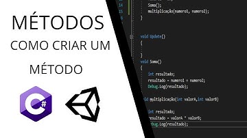 C# PARA UNITY - MÉTODOS : COMO CRIAR OS NOSSOS MÉTODOS - AULA 4 - UNITY TUTORIAL