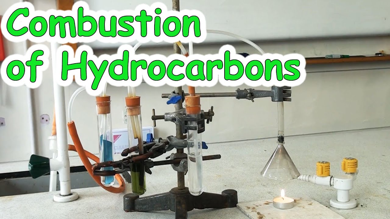 Combustion of hydrocarbons. What gases are given off when you burn