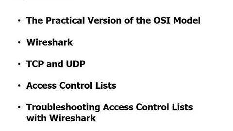 itroduction to troubleshooting acl with wireshark