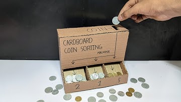 DIY Cardboard Coin Sorting Machine with Cardboard