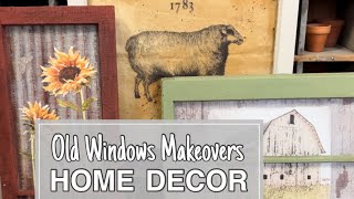 DIY Creative Ways To Makeover an Old Windows | Decoupage | Transfer