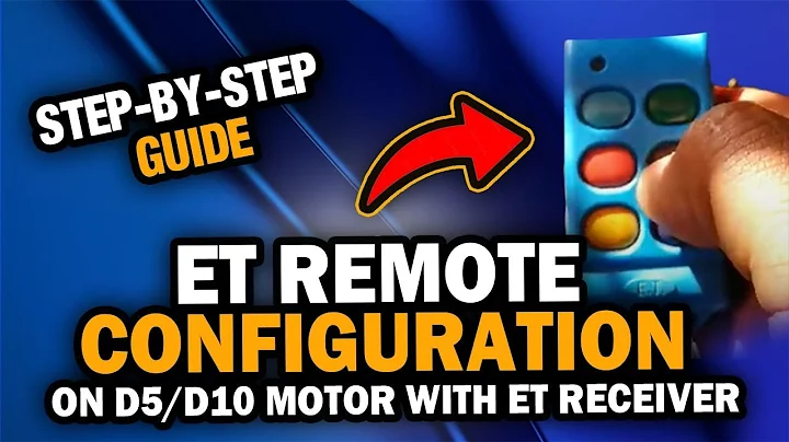 Stegvis guide: Programmera fjärrkontroll för Centurion D5, D10, Vantage Motors