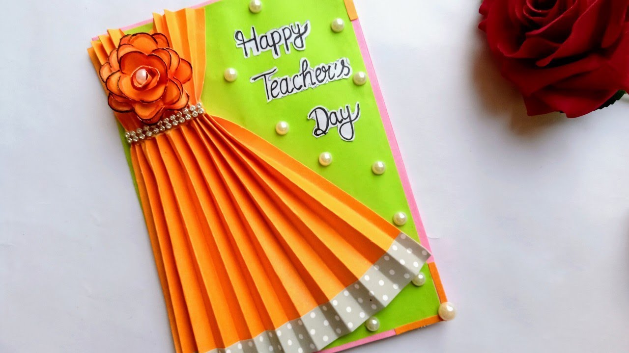 teacher day greeting card || handmade taechers day card making ideas ||  creative craft for kids