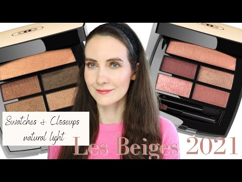 CHANEL LES BEIGES 2021 Makeup collection, Tender and Intense, Swatches, Closeups