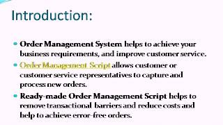 Order Management System, Order Management Script, Ready-made Order Management Script