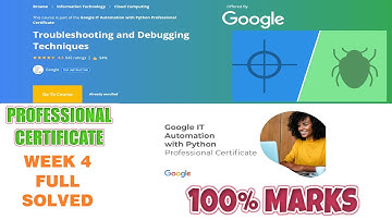 Troubleshooting & Debugging Techniques - Week 4 Solved || Coursera Google IT Automation with Python