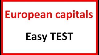 European capitals TEST - Easy level