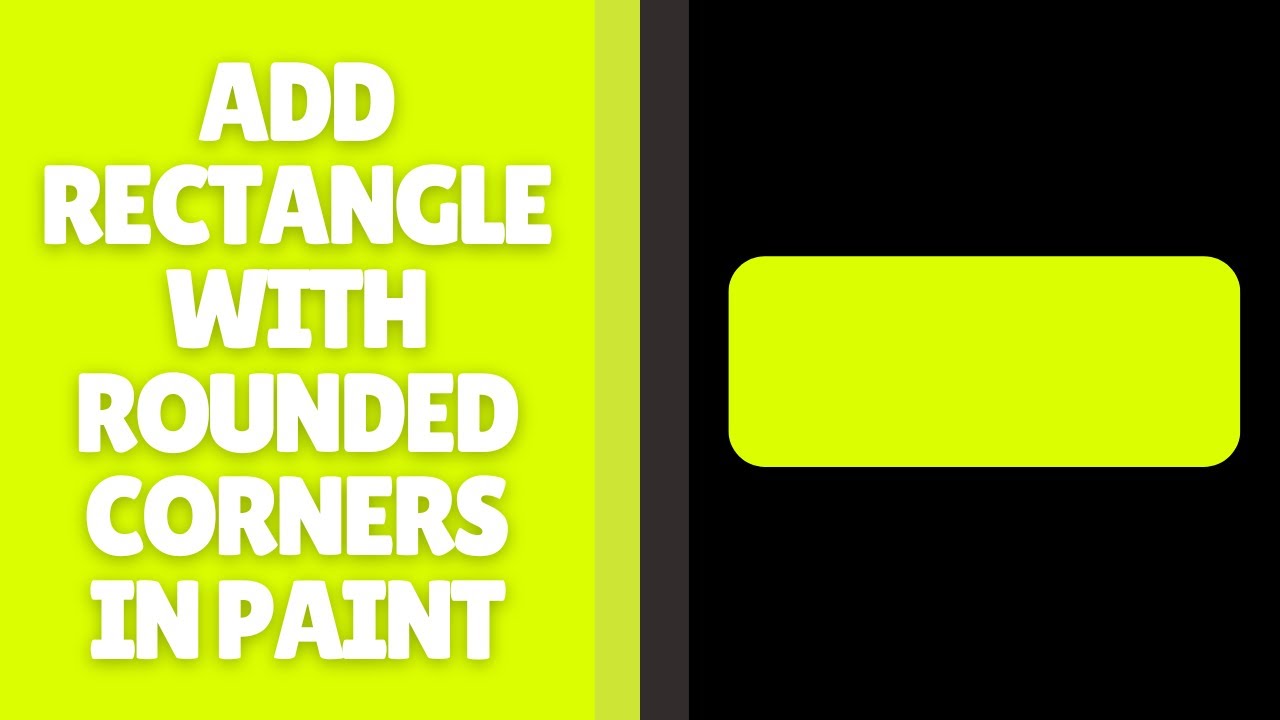 How to Draw a Rounded Rectangle in Paint - YouTube