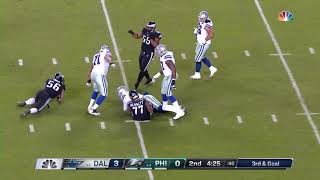 Michael Bennett Sacks Dak Prescott for 9-Yard Loss (Eagles vs Cowboys, Week 10)