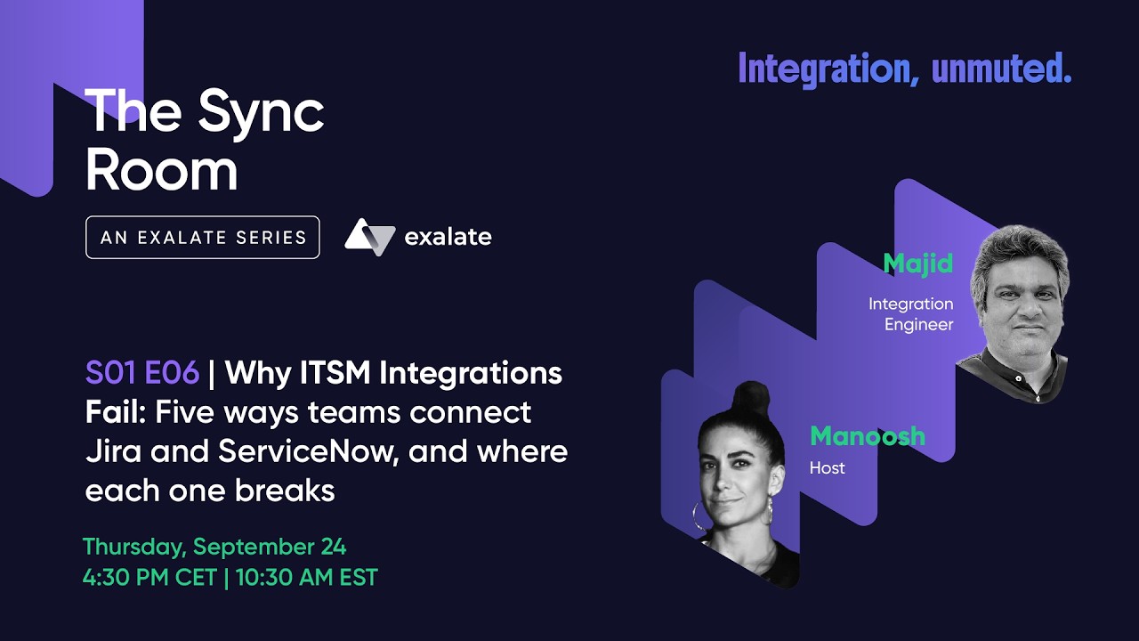 The Sync Room, Episode 6: Why ITSM Integrations Fail (5 Ways Teams Connect Jira & ServiceNow)