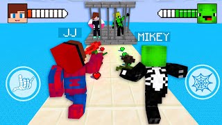 JJ vs Mikey LOVE ROAD Spider-Man vs Venom Game - Girl Prison Run - Maizen Minecraft Animation