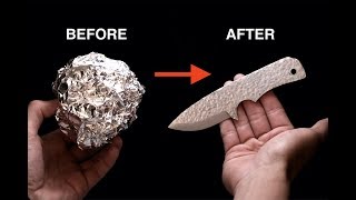 Turning Aluminium Foil into a Knife by Miller Knives 4,493,414 views 6 years ago 4 minutes, 13 seconds