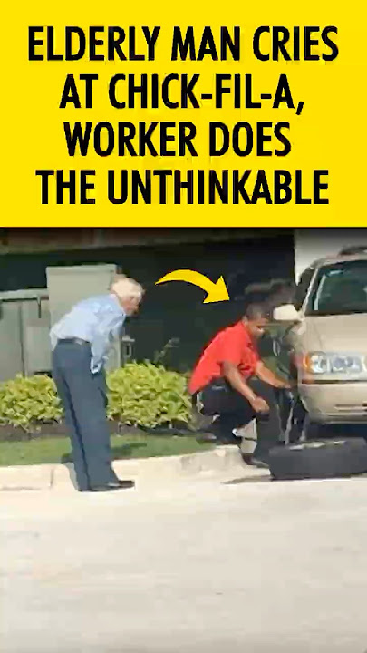 Elderly Man Cries at Chick-fil-A—Worker Does the Unthinkable...! #shorts #lifestory