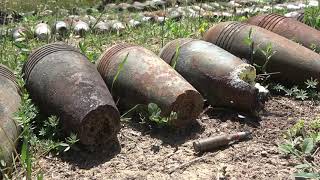 Уничтожение неразорвавшихся боеприпасов в ходе гуманитарного разминирования в Нагорном Карабахе