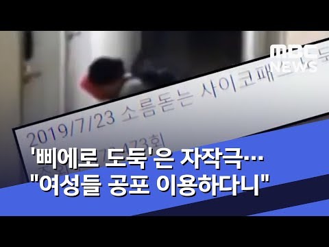 '삐에로 도둑'은 자작극…"여성들 공포 이용하다니" (2019.07.25/뉴스데스크/MBC)