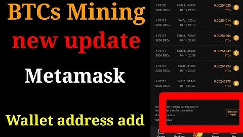 How to add metamask wallet address to satoshi App | how to receive 10k Hash Satoshi BTcs | bangla