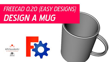 ☕ FreeCAD 0.20 Beginner Tutorial - Design A Mug - FreeCAD Tutorial