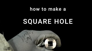 DIY A SQUARE HOLE in a round bar WITHOUT A DRILL