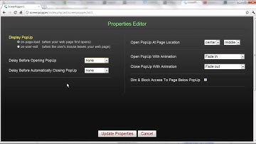 On-load Pop-up - ScreenPopper Editor