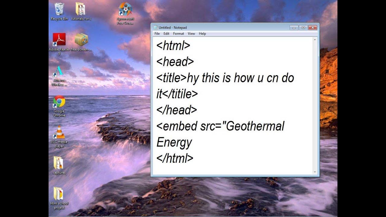 how to insert video in html - YouTube