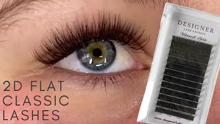 How to do flat 2D Classic eyelash extensions   Lash with me