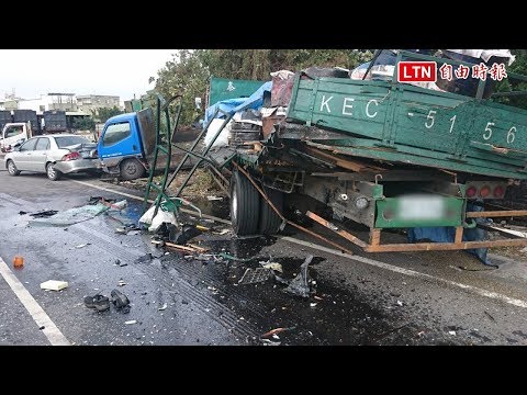 大貨車司機停慢車道綁帆布 遭垃圾車追撞今不治
