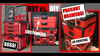 DIY Milwaukee PACKOUT Drawers! How I made my own custom version- Packout Add-on Creation (PAC) #2