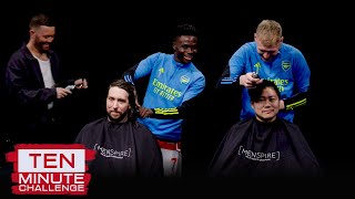 ABSOLUTE SCENES  | Bukayo Saka and Aaron Ramsdale show their barber tekkers | 10 minute challenge
