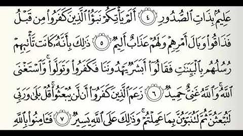 سورة التغابن القارئ حسن بن علي كنسارة