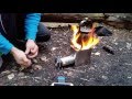 Печка щепочница с электроподдувом - Camp wood stove with electric boost