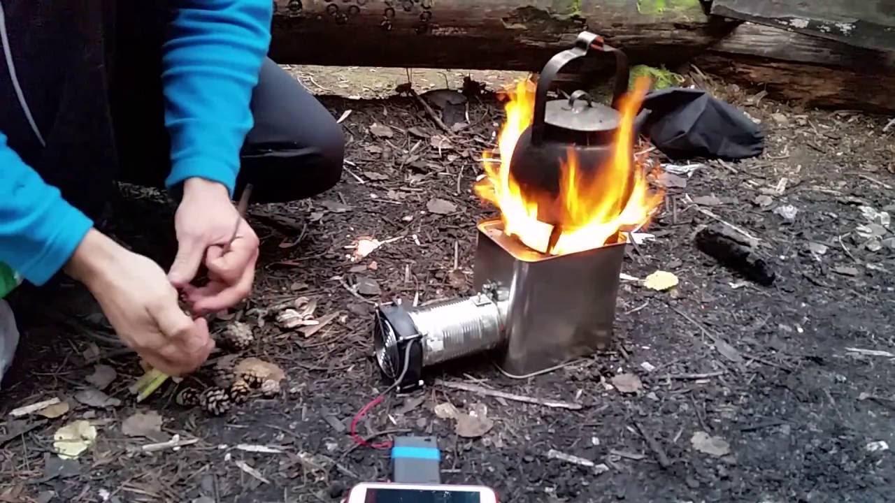 Печка щепочница с турбонаддувом