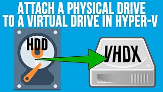 how to attach a host physical hard drive to a hyper-v virtual machine to copy files