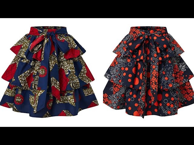 【threetimes】Layered belt skirt (2colors) How to cut and sew a three tier CIRCLE SKIRT with elastic