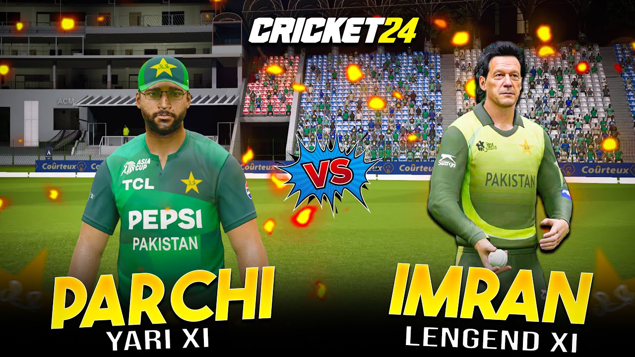 Last Bowl Thriller Parchi XI Vs Legend Imran Khan XI | Cricket 24 No ...