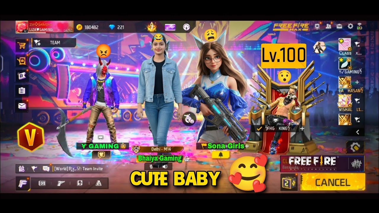 Free Fire Sona Girls 😂 Y GAMING UD GAMING MEHRA 