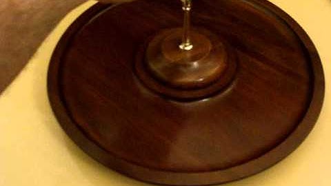 Real WALNUT Wood Lazy SUSAN  SERVING TRAY TURN TABLE Made USA Vermillion