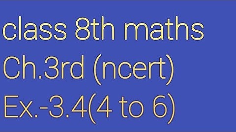 Exercise 3.4 Q.4 to 6 class 8th maths chapter 3 Understanding Quadrilateral by rsk maths monitor