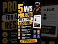 5 Cloud DevOps Projects That Made My Resume Strong #aws #awsdevops #cloudcomputing #shorts #viral
