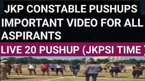 Jkp constable physical test | jkp constable pushups | jkp constable cut off 