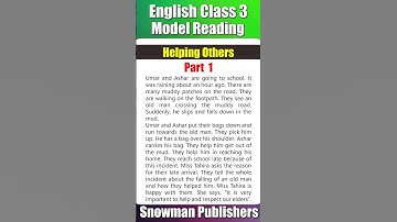 English Class 3 Ch 2 Helping Others Part 1