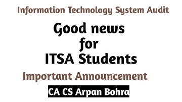 Good news for CS ITSA Students