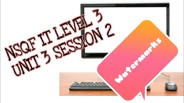 NSQF IT LEVEL 3 UNIT 3 SESSION 2(Working with Watermarks)