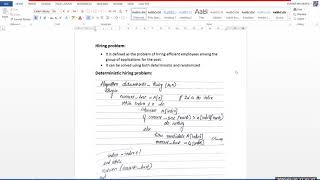 Randomization algorithm Hiring problem