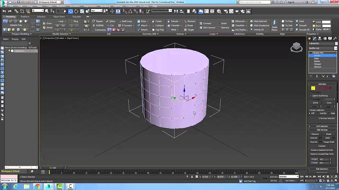 3ds Max 09-19 Loops Panel Dist Connect - YouTube