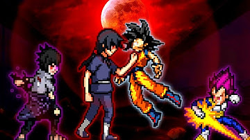 Itachi S1 OP & Sasuke Rinnegan V3 OP VS Goku DBS V3.5 OP (AF) & Vegeta DBS V2 OP (AF) in #Mugen