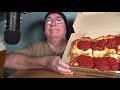 ASMR Eating New Pizza Hut Detroit Style Double Pepperoni Pizza